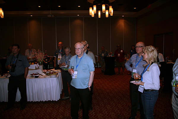 Crowd of people at CAFNE reception